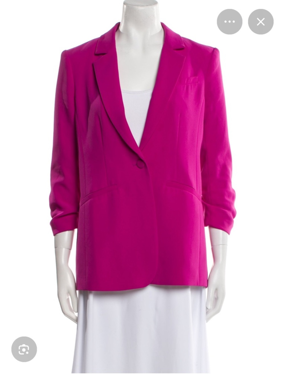cinq a sept Magenta Single-Button Blazer